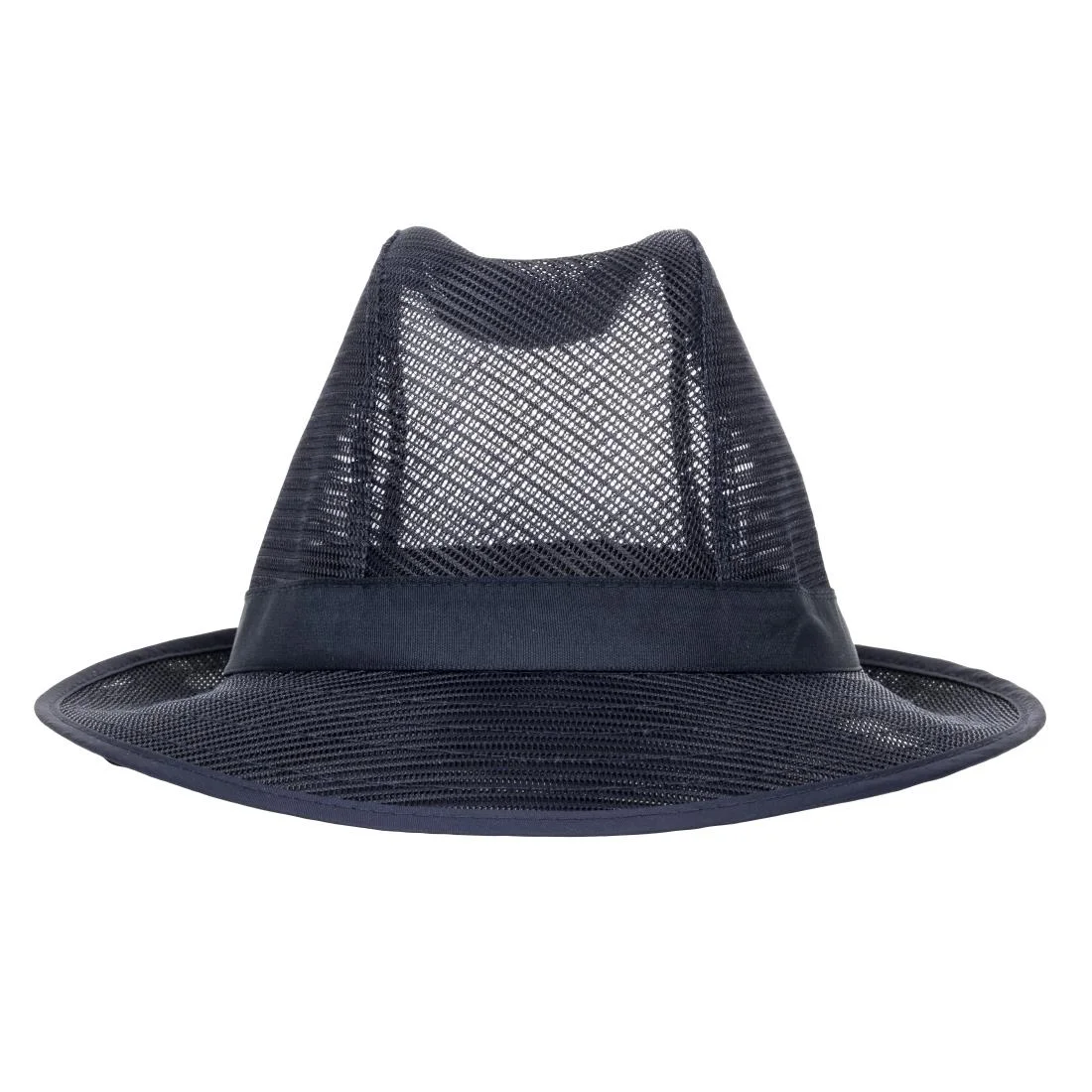 Trilby Hat with Net Snood Navy Blue - Image 2
