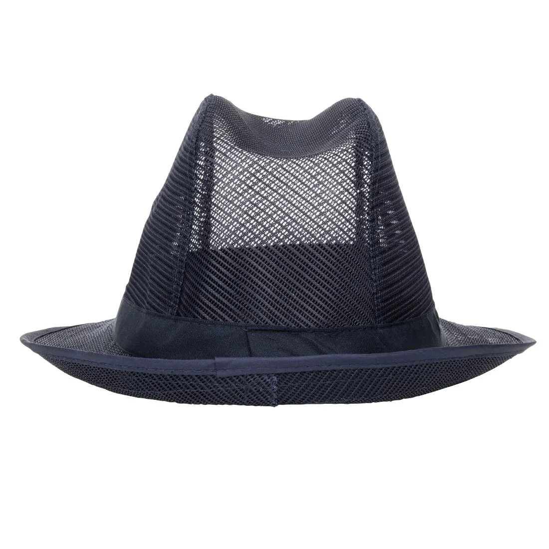 Trilby Hat with Net Snood Navy Blue - Image 4