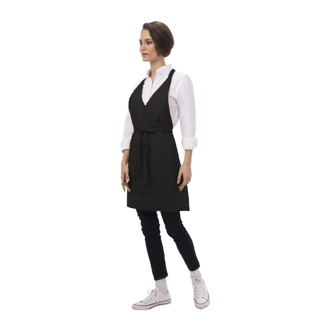 Uniform Works Tuxedo Bib Apron Black - Image 4