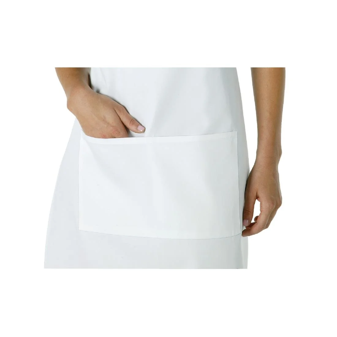 Chef Works Bib Apron White - Image 2