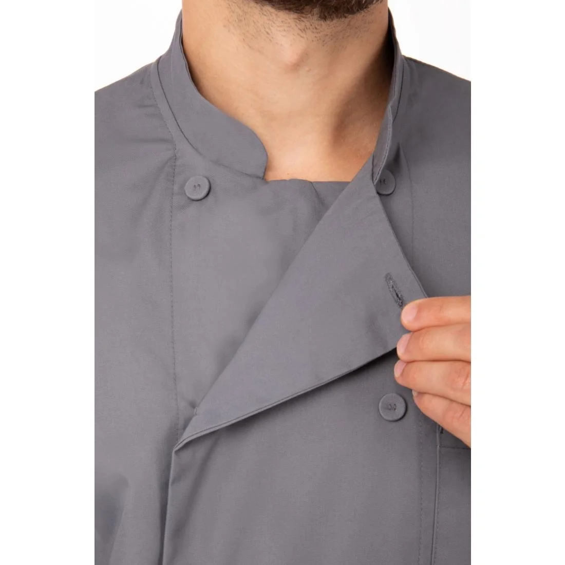 Chef Works Unisex Chefs Jacket Grey - Image 10