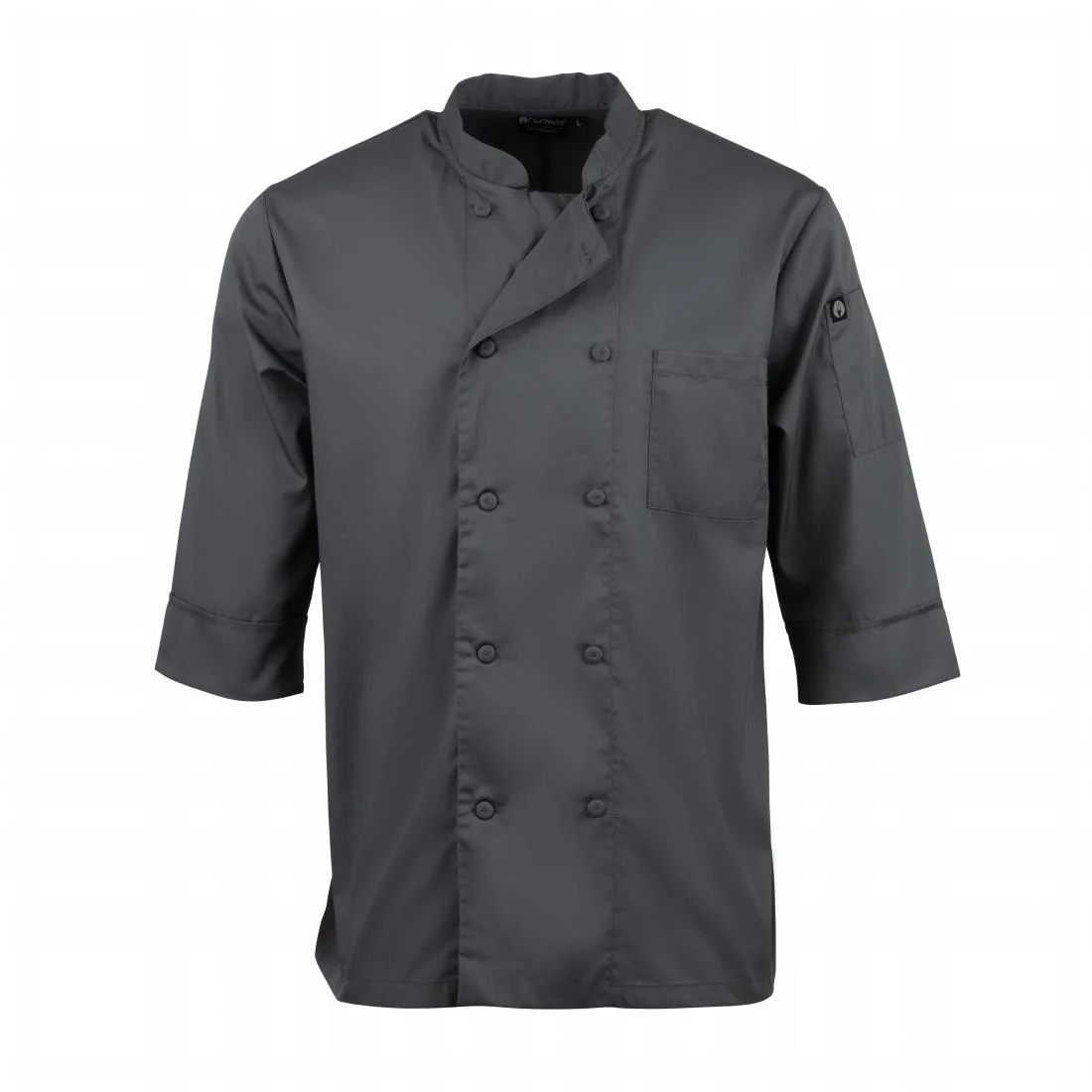 Chef Works Unisex Chefs Jacket Grey - Image 8