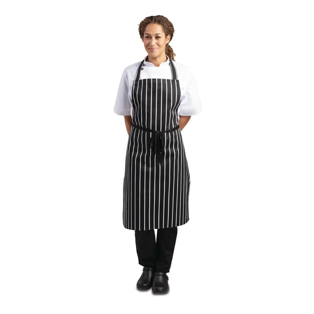 Whites Bib Apron Butchers Stripe Black - Image 6