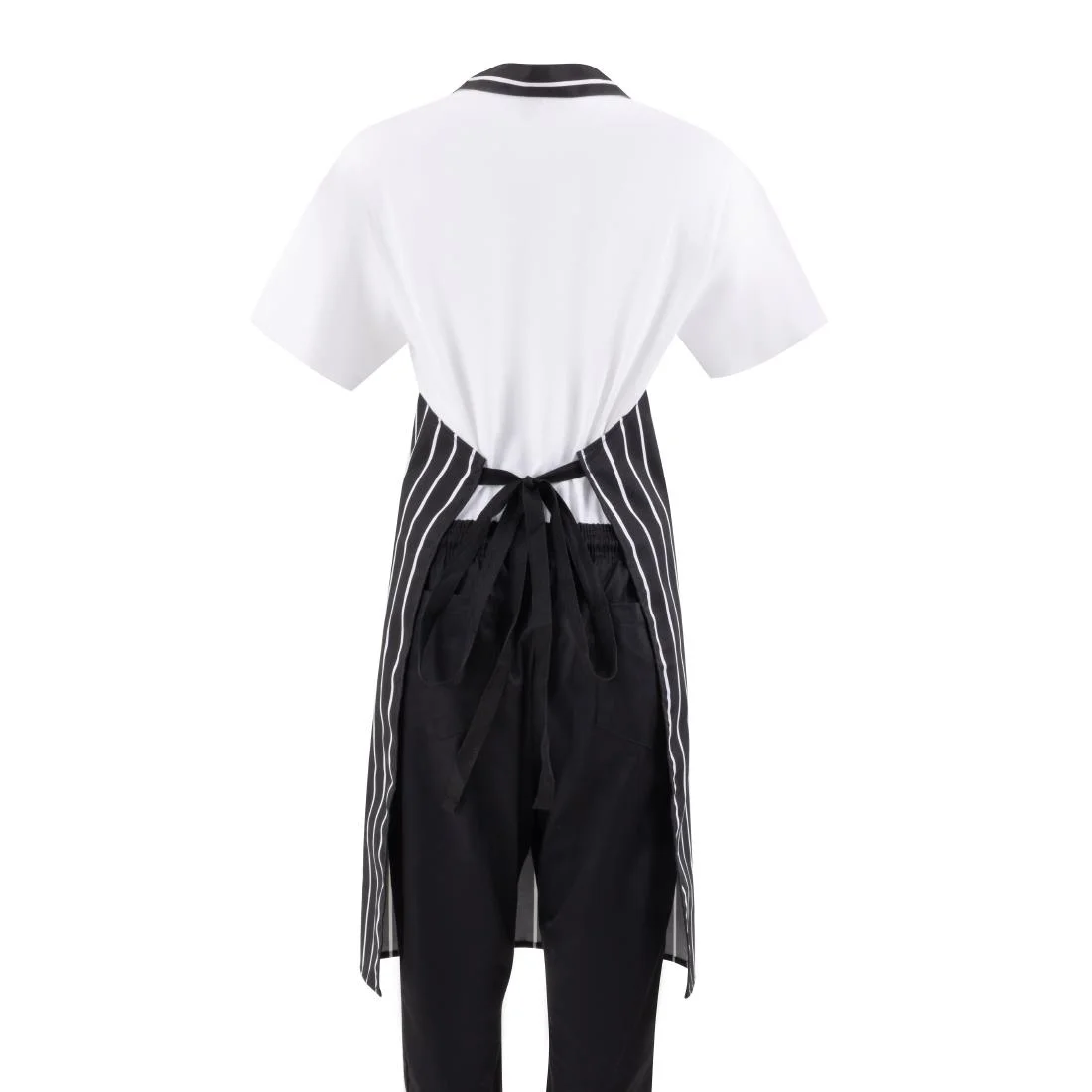 Whites Bib Apron Butchers Stripe Black - Image 9