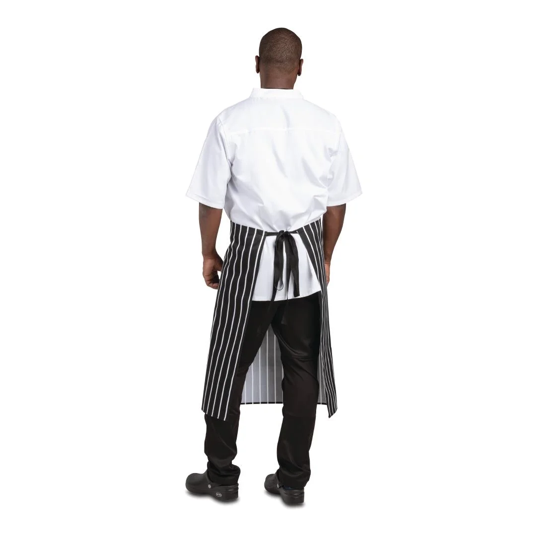 Whites Butchers Waist Apron Black and White Stripe - Image 5