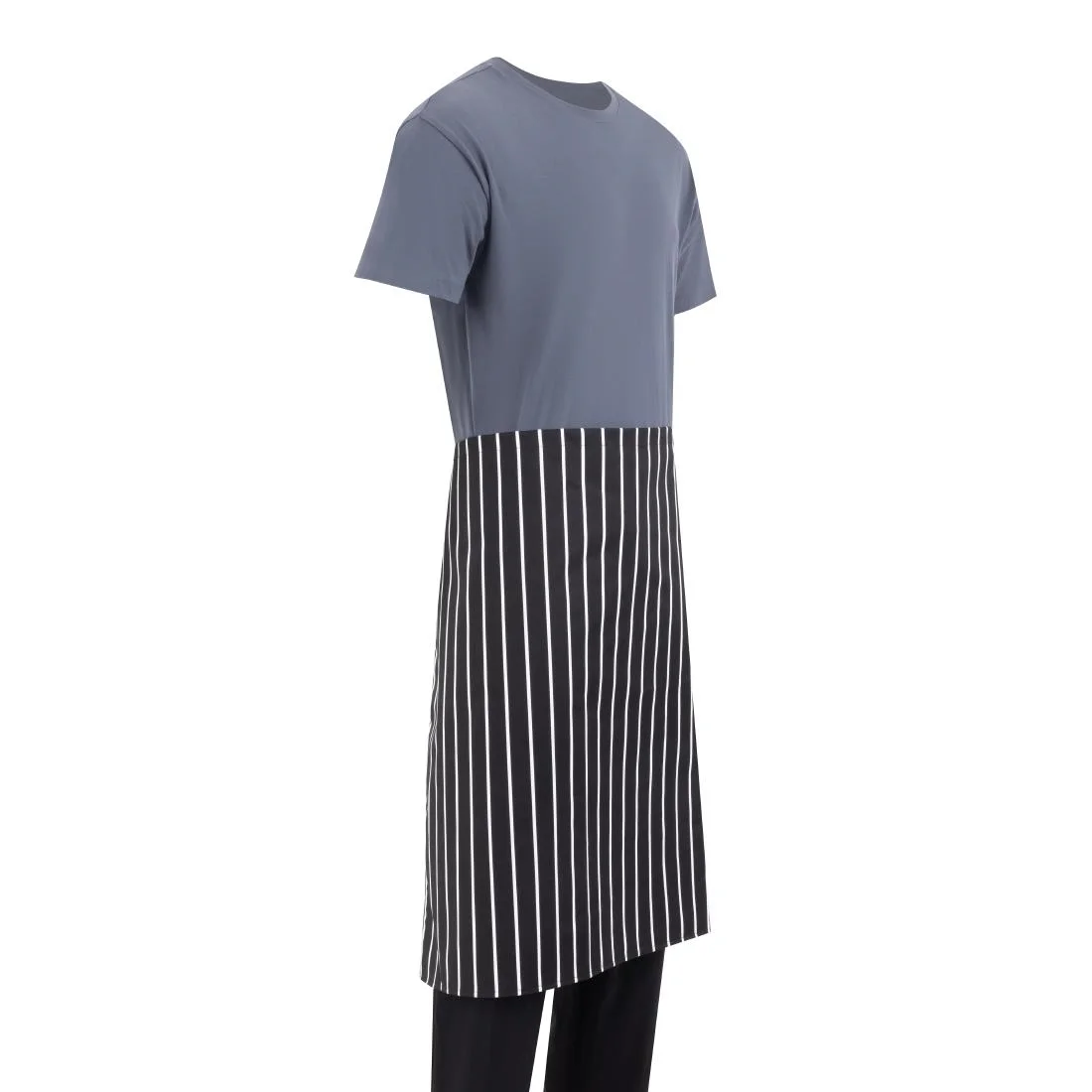 Whites Butchers Waist Apron Black and White Stripe - Image 8