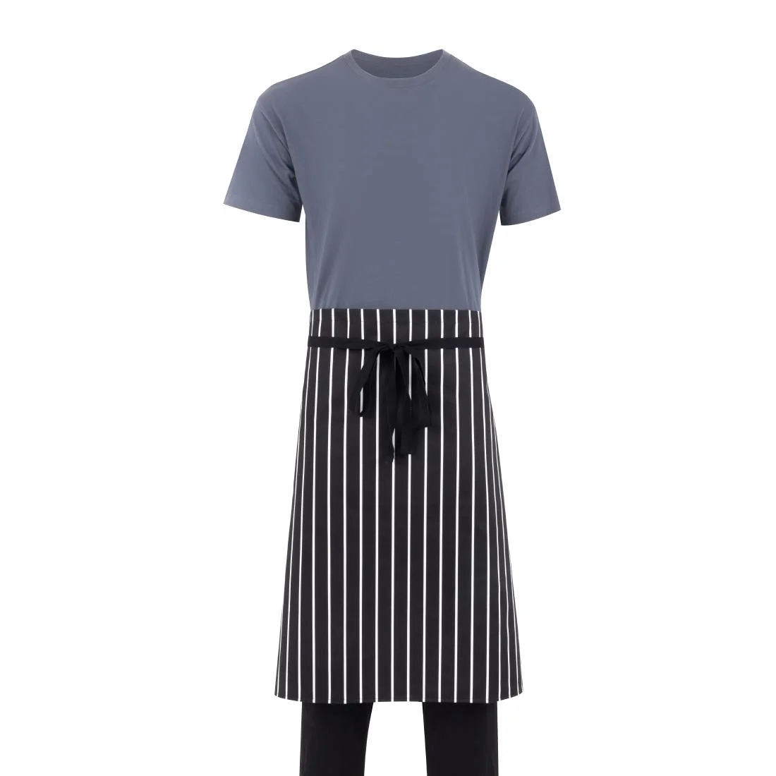 Whites Butchers Waist Apron Black and White Stripe - Image 11