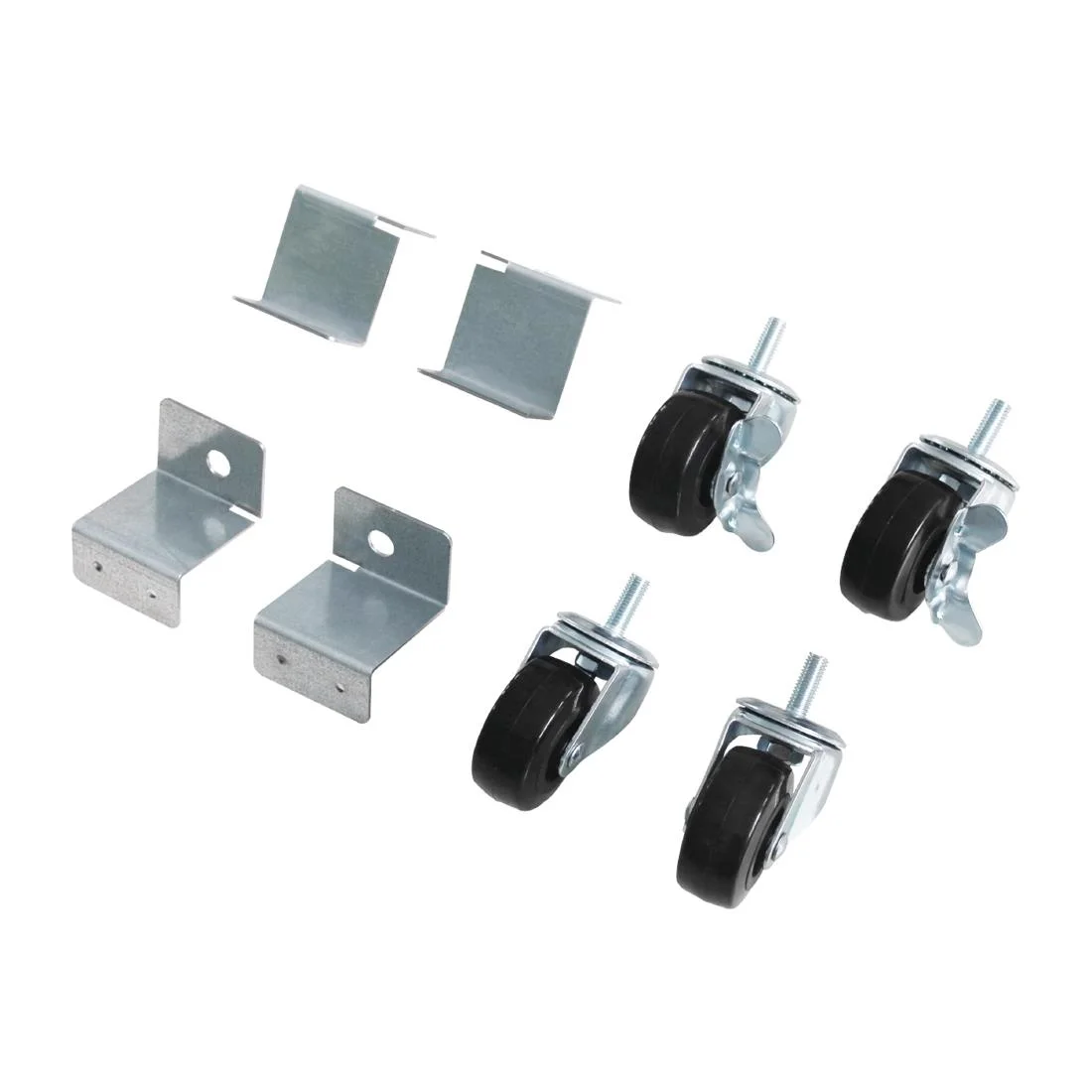 Polar Standard & Braked Castors with Brackets (Set of 4)