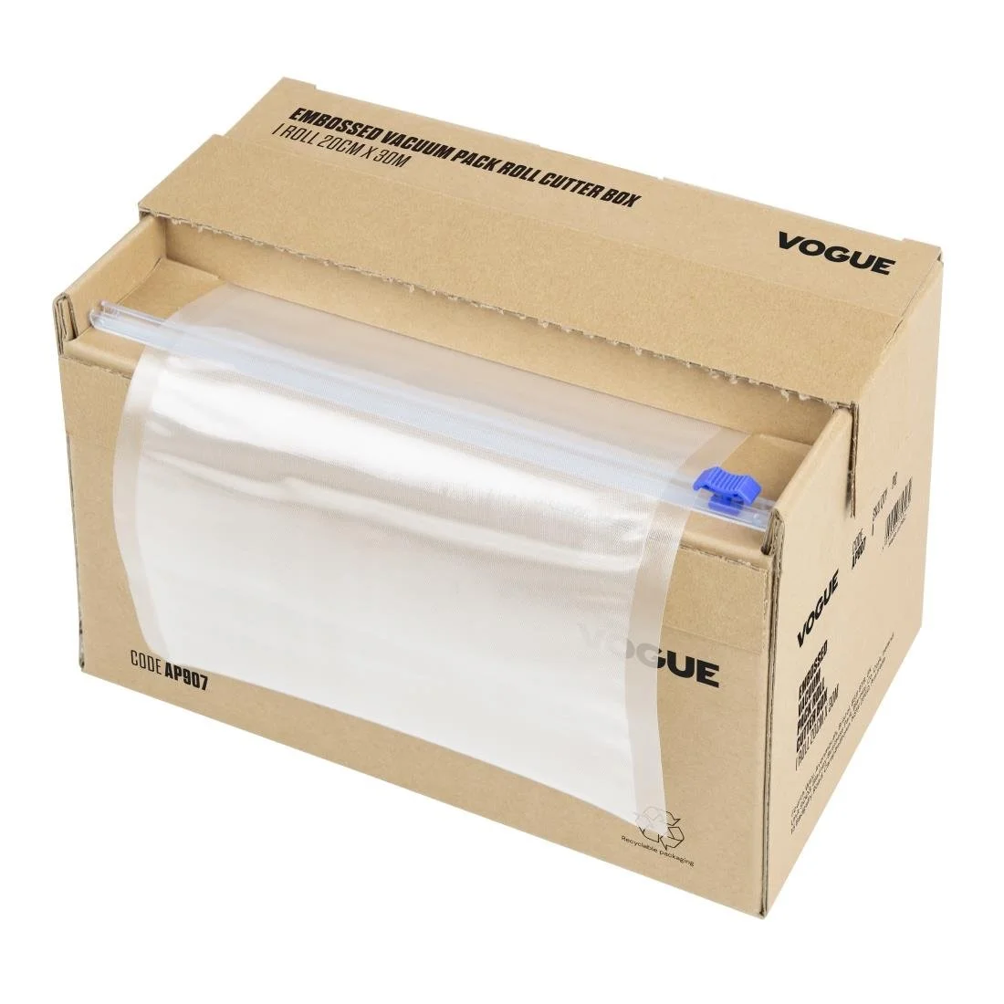 Vogue Vacuum Pack Roll with Cutter Box (Embossed) 200mm width - Image 4
