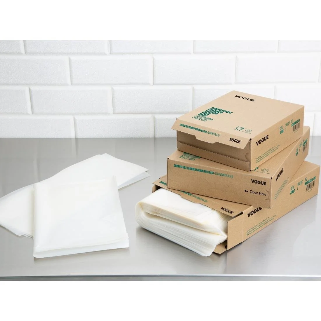 Vogue Compostable Chamber Vacuum Pack Bags 300x350mm (100 Pack) - Image 6