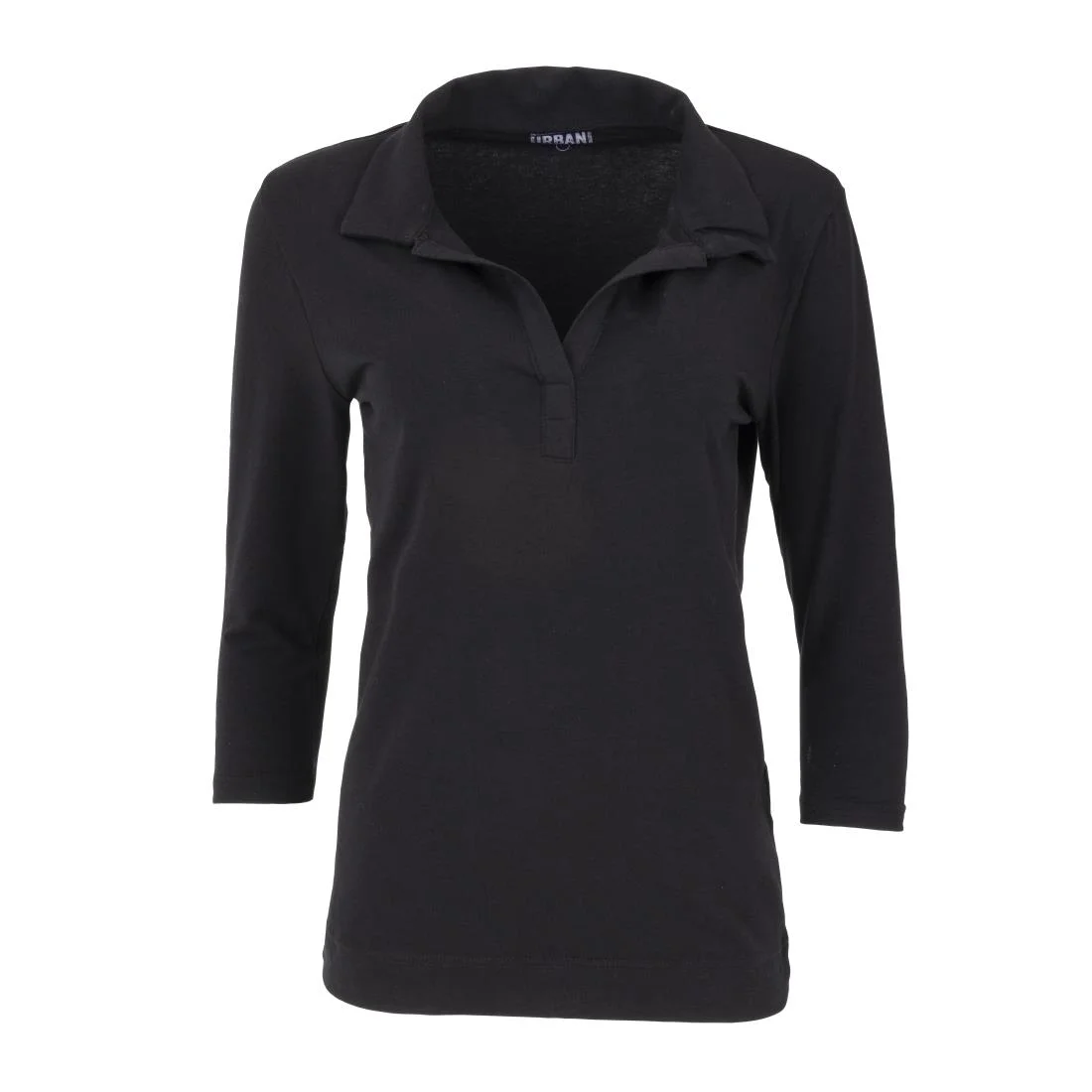 Uniform Works Womens V-Neck T-Shirt Black L - Image 3
