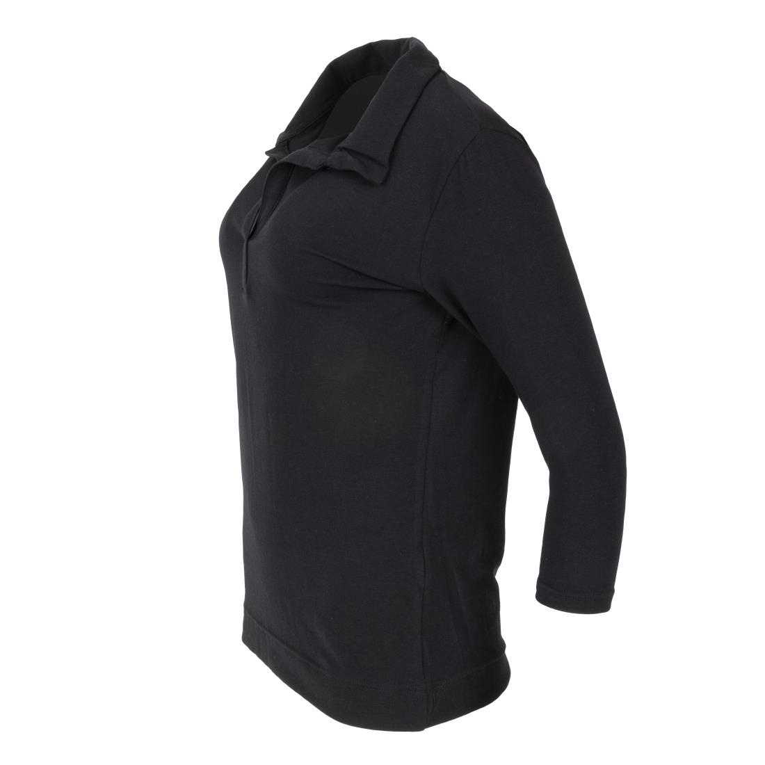 Uniform Works Womens V-Neck T-Shirt Black L