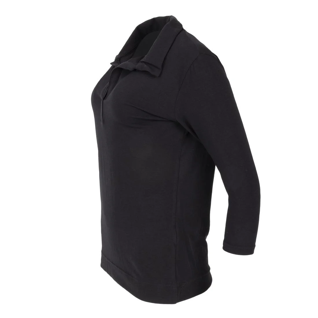 Uniform Works Womens V-Neck T-Shirt Black L - Image 4