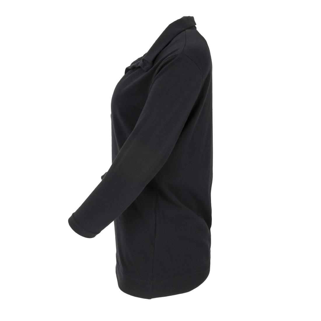 Uniform Works Womens V-Neck T-Shirt Black L