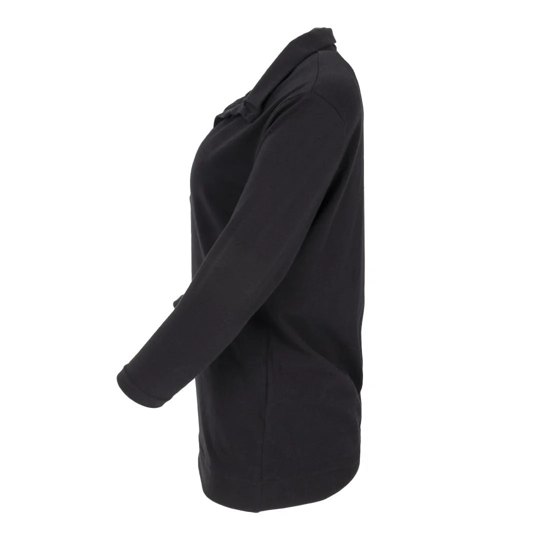 Uniform Works Womens V-Neck T-Shirt Black L - Image 5