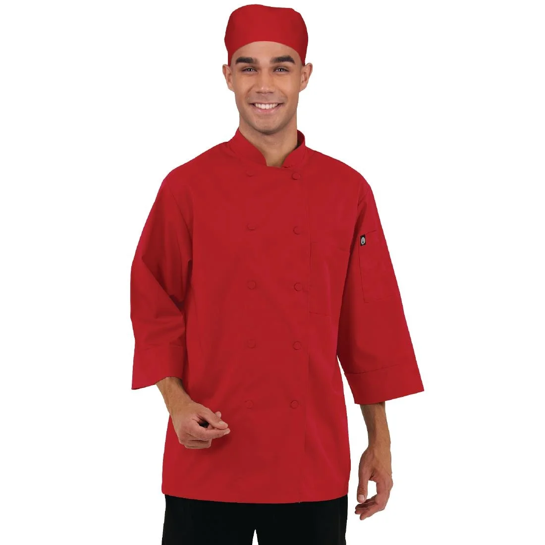 Chef Works Red Unisex Chefs Jacket - Image 8