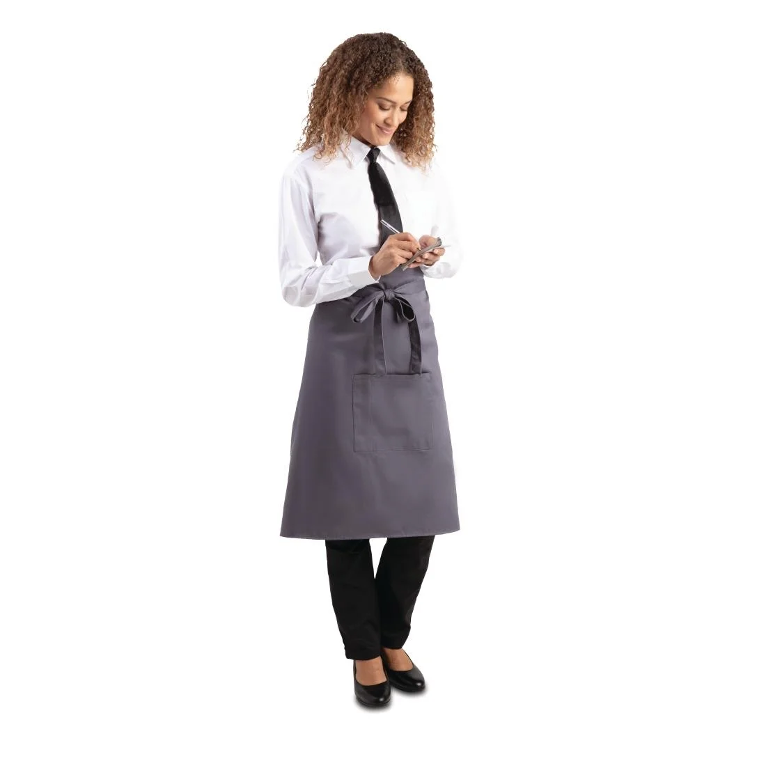 Whites Regular Bistro Apron Charcoal - Image 2