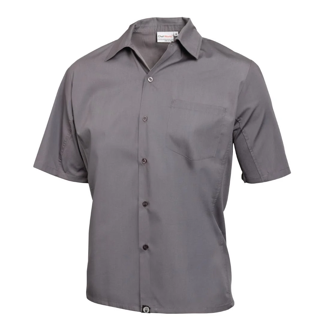 Chef Works Unisex Cool Vent Grey Chefs Shirt - Image 2
