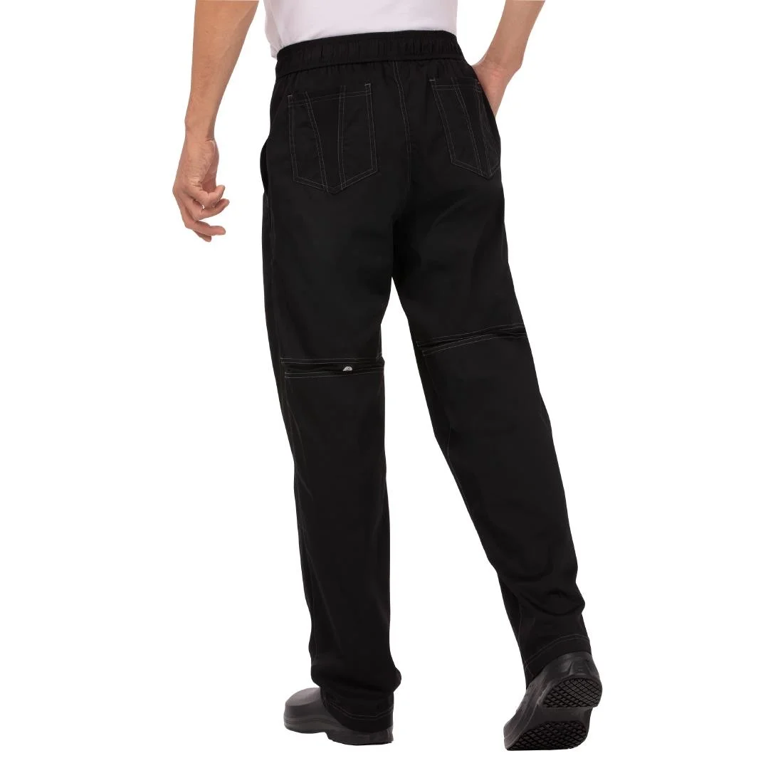 Chef Works Unisex Cool Vent Baggy Chefs Trousers Black - Image 12