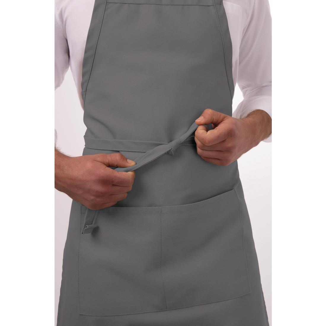 Chef Works Bib Apron Grey
