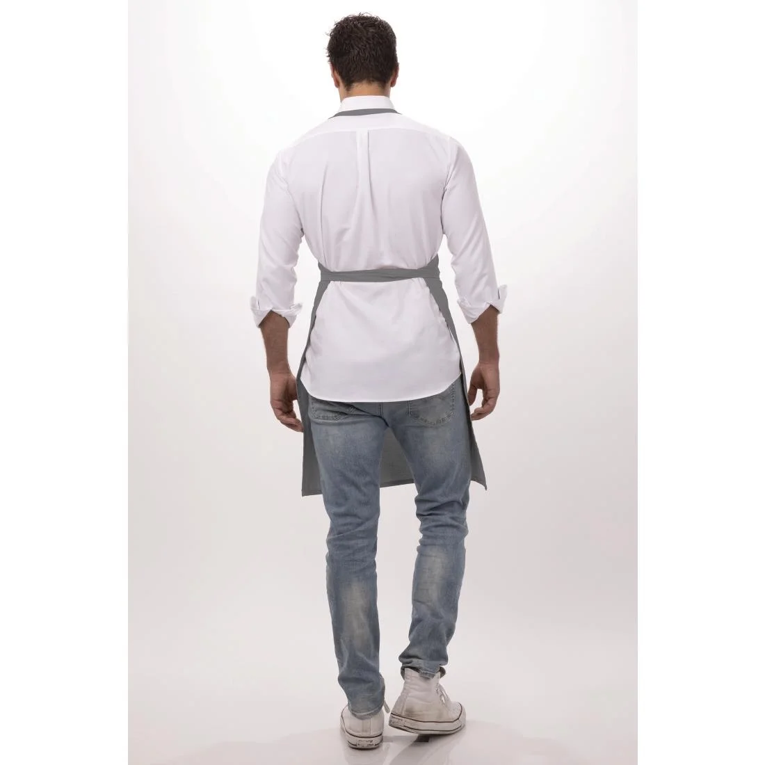 Chef Works Bib Apron Grey - Image 6