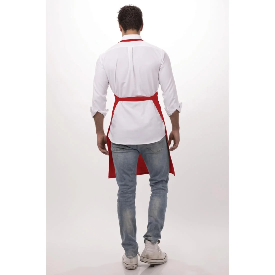 Chef Works Bib Apron Red - Image 6