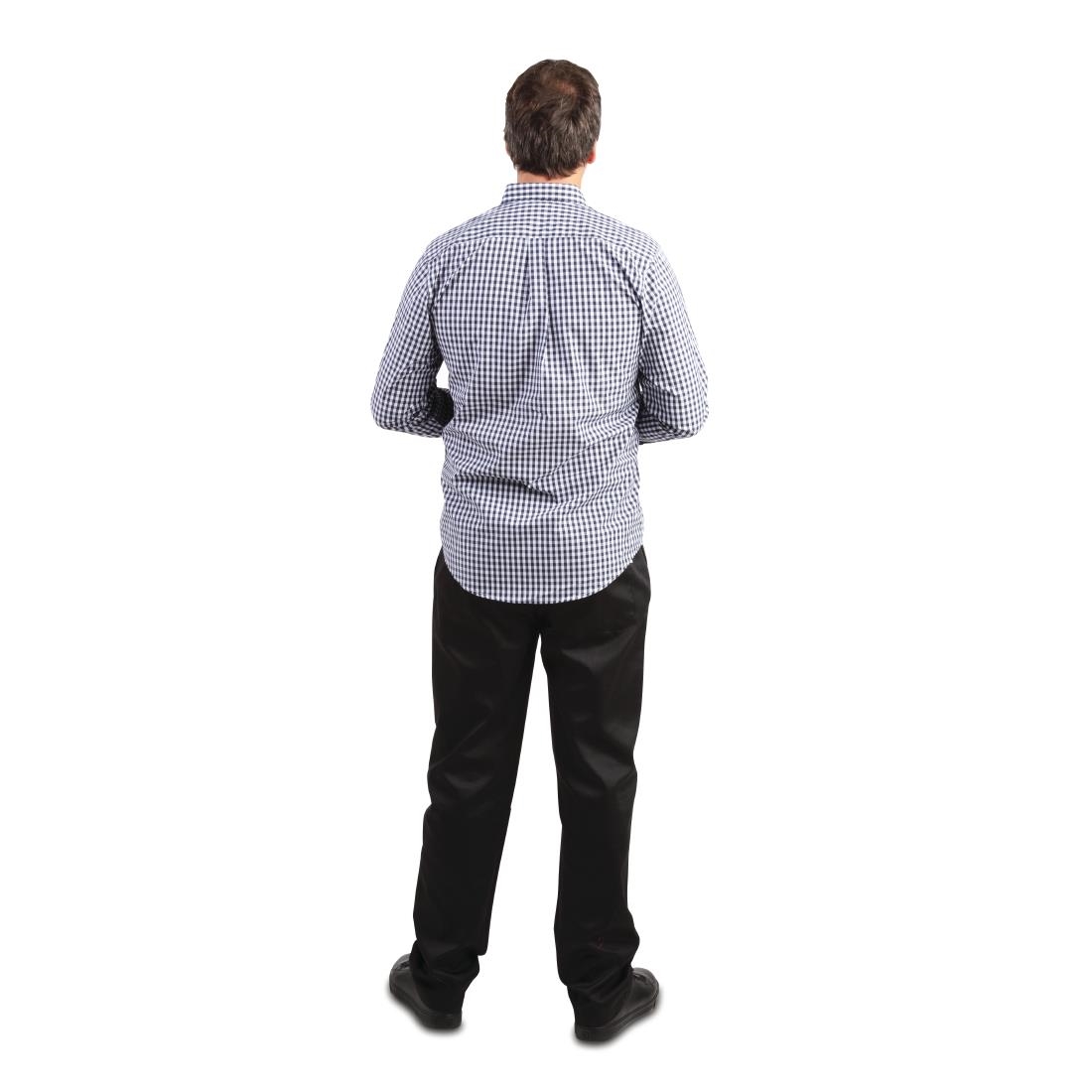 Uniform Works Mens Gingham Shirt Black L