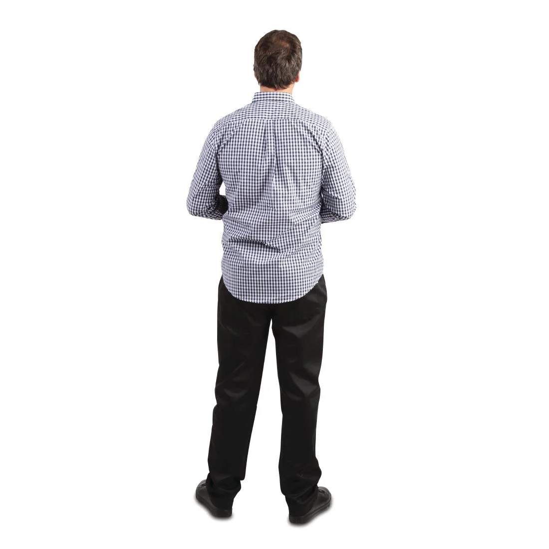 Uniform Works Mens Gingham Shirt Black L - Image 4
