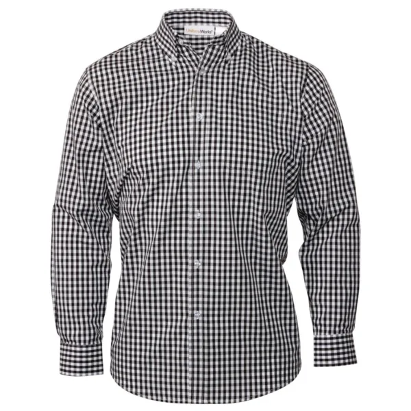 Uniform Works Mens Gingham Shirt Black M