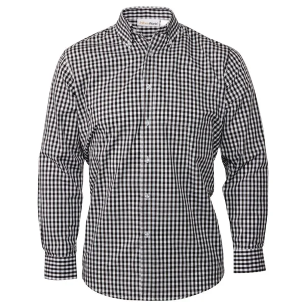 Uniform Works Mens Gingham Shirt Black S
