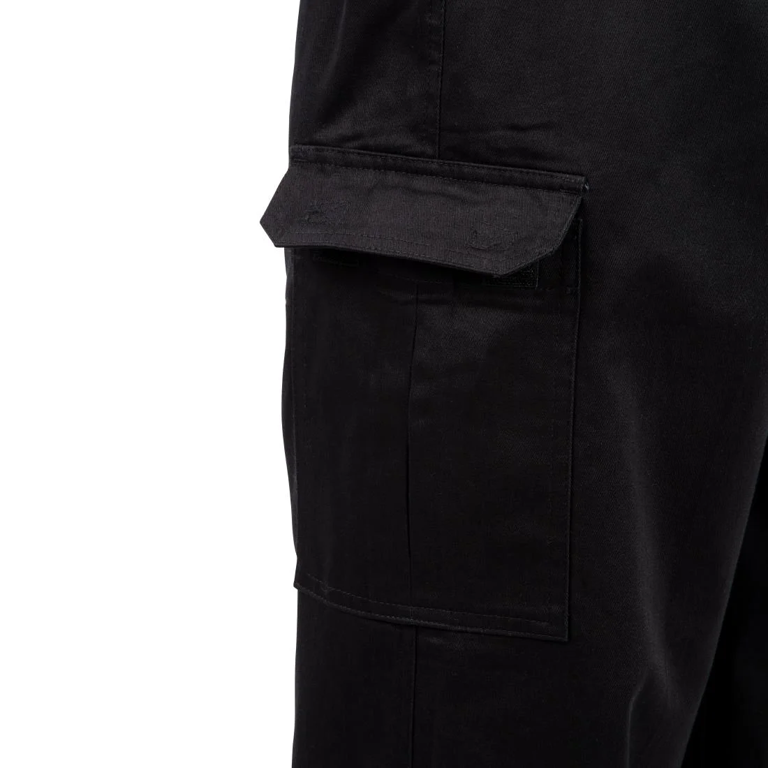 Chef Works Unisex Slim Fit Cargo Chefs Trousers Black - Image 8