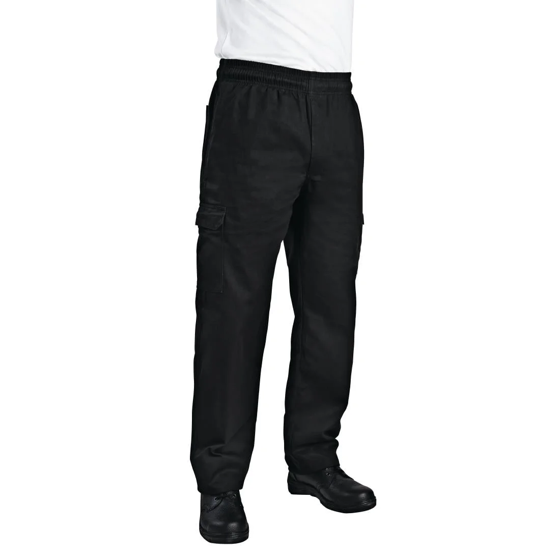 Chef Works Unisex Slim Fit Cargo Chefs Trousers Black - Image 10