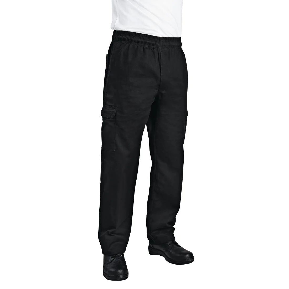 Chef Works Unisex Slim Fit Cargo Chefs Trousers Black - Image 2