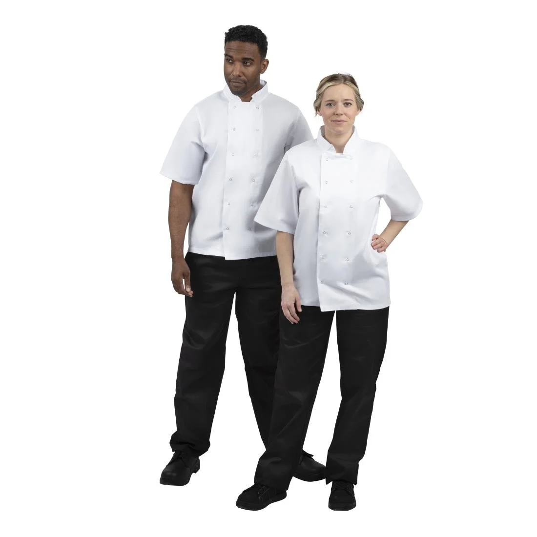 Whites Boston Unisex Short Sleeve White Chefs Jacket - Image 9