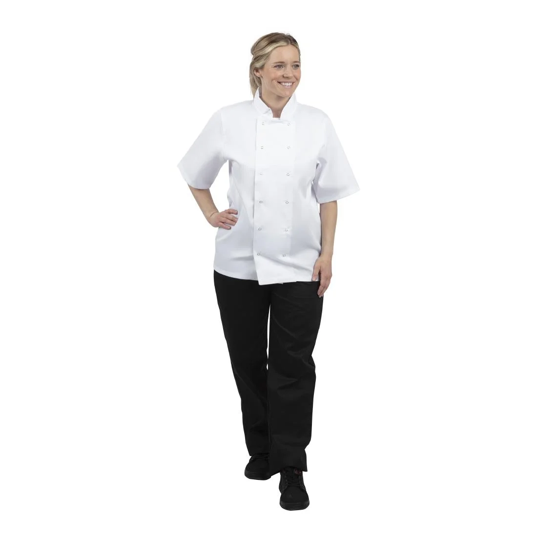 Whites Boston Unisex Short Sleeve White Chefs Jacket - Image 10