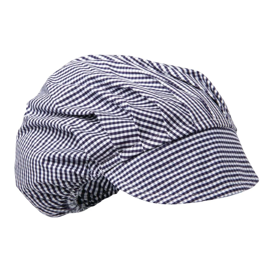 Whites Peaked Hat Blue and White Check - Image 7
