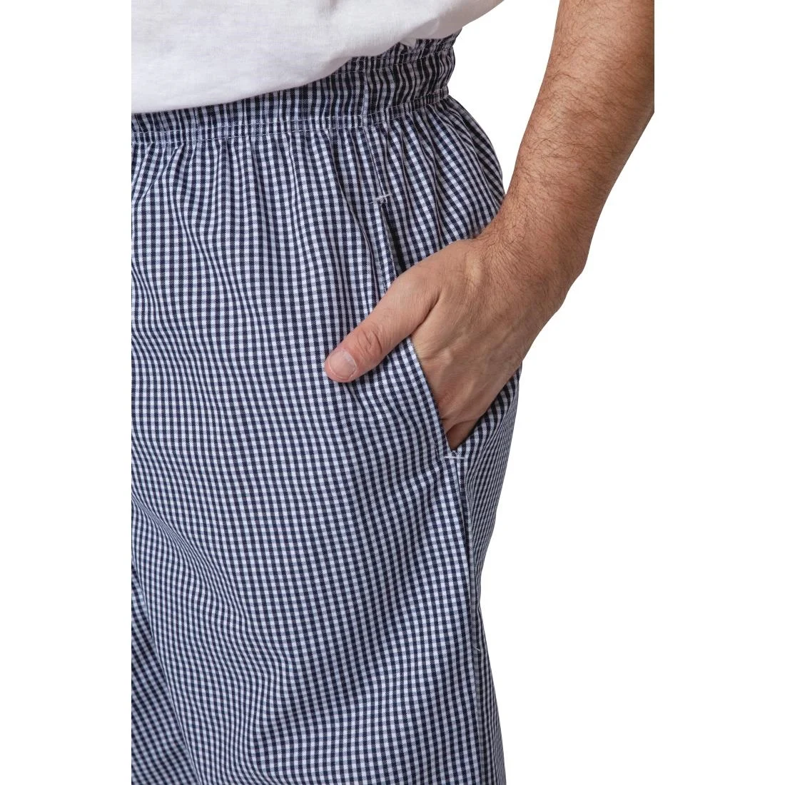 Whites Unisex Vegas Chefs Trousers Small Blue and White Check - Image 8