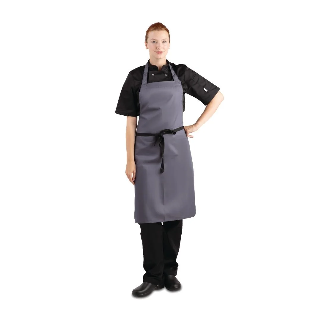 Whites Polycotton Bib Apron Charcoal - Image 2