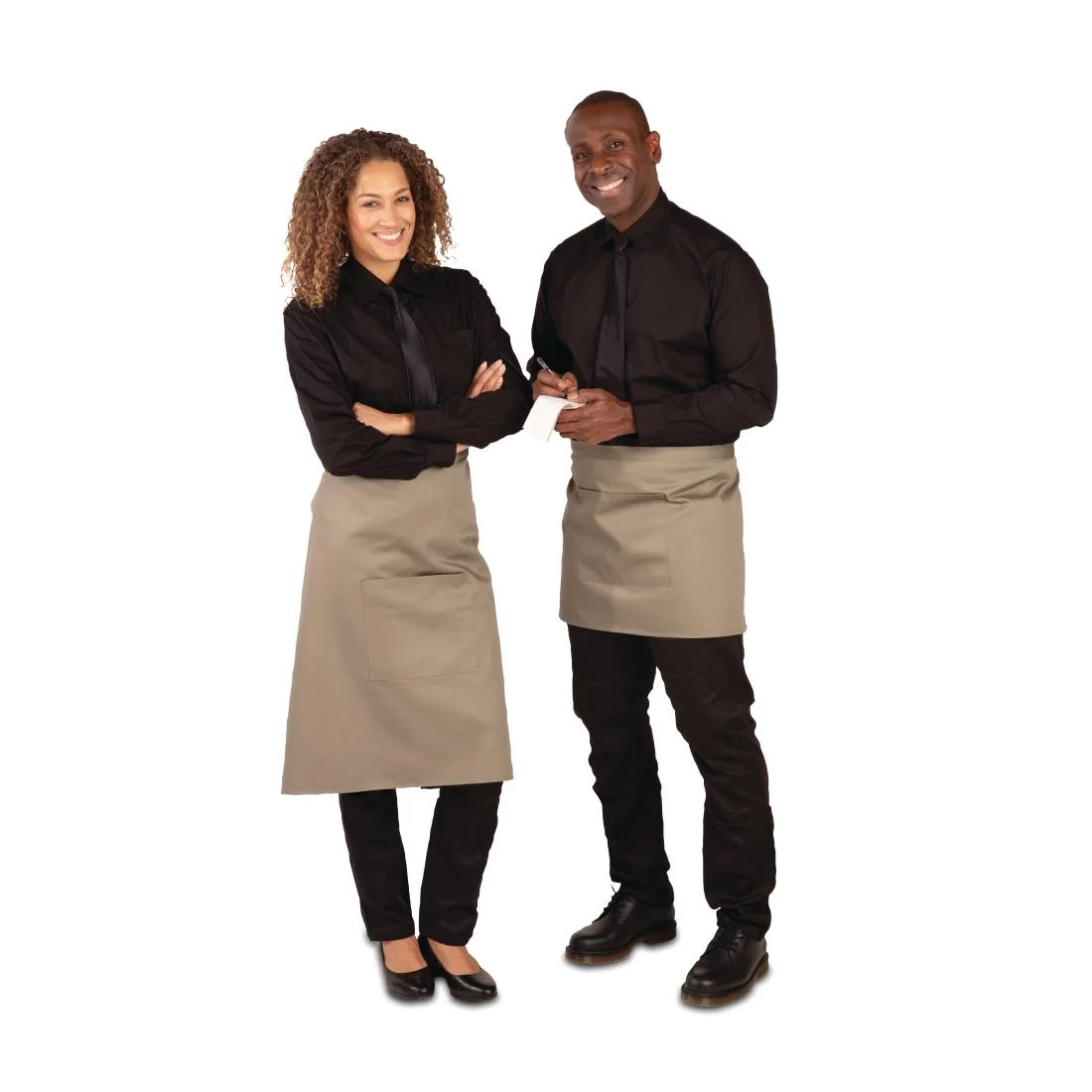 Whites Short Bistro Apron Olive - Image 3