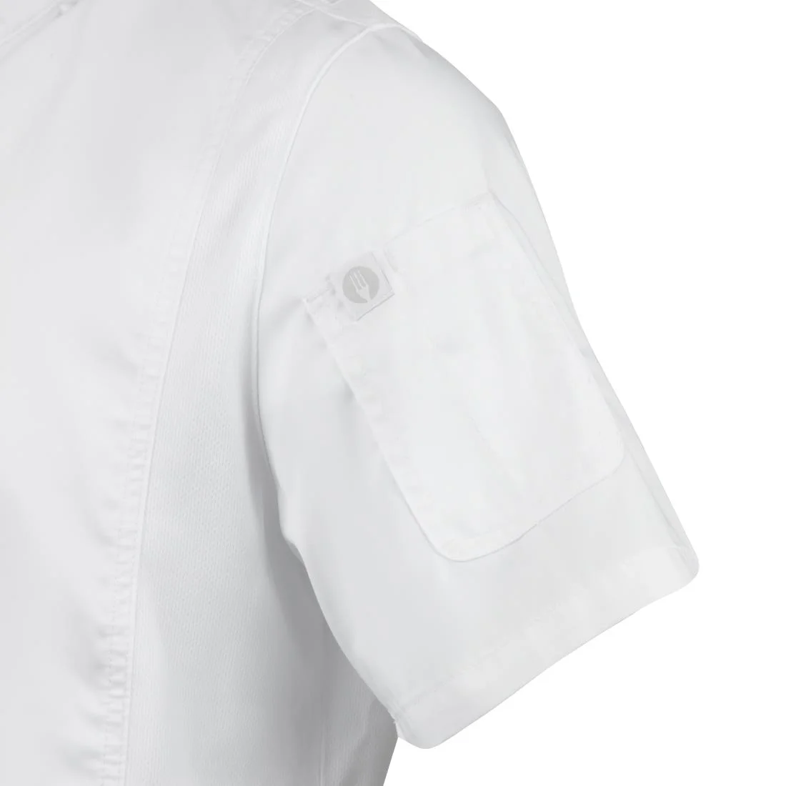Chef Works Springfield Zipper White Mens Chefs Jacket - Image 7
