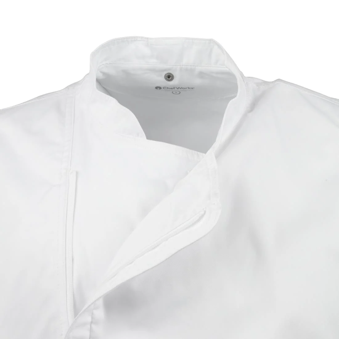 Chef Works Springfield Zipper White Mens Chefs Jacket - Image 9