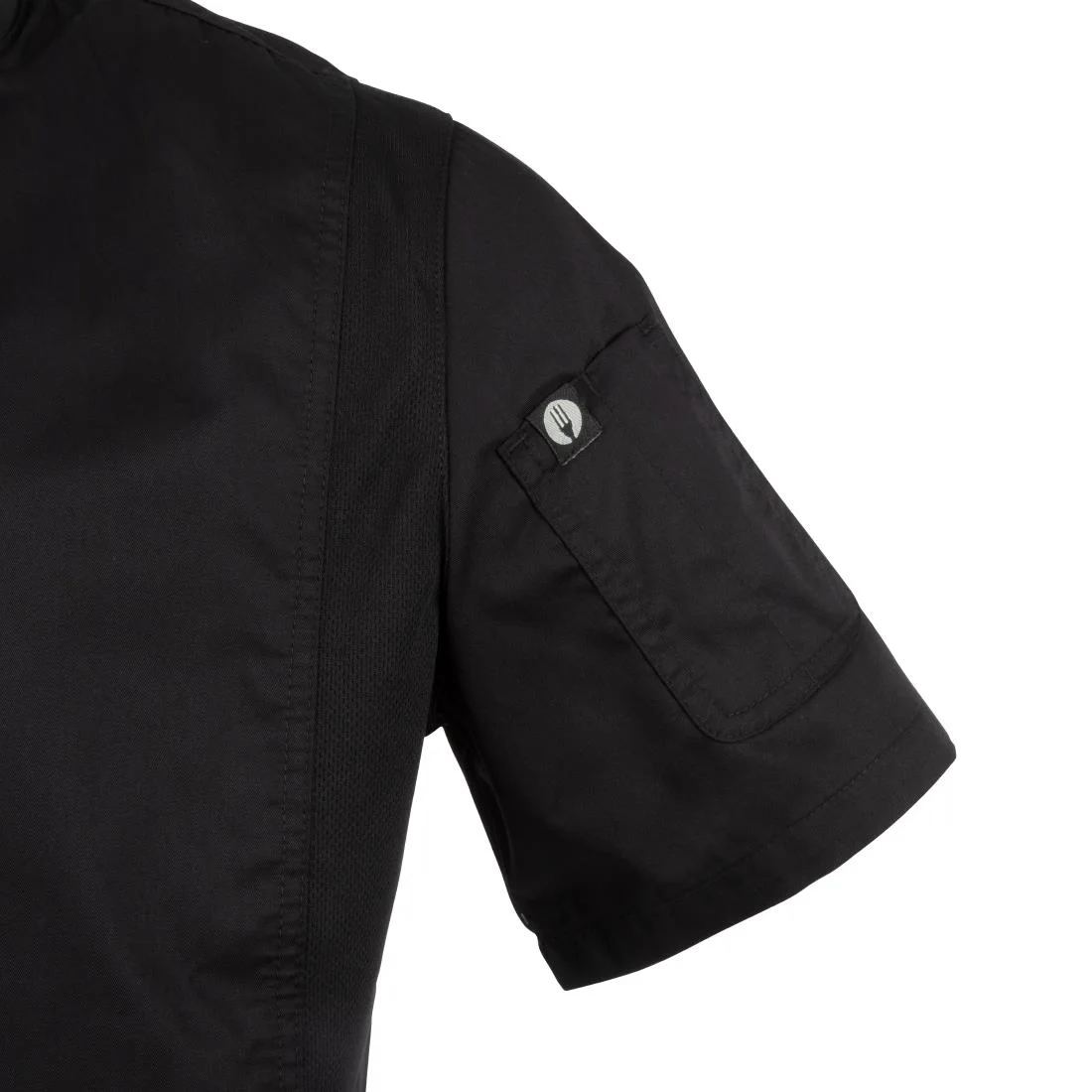 Chef Works Springfield Zipper Black Men's Chefs Jacket - Image 3