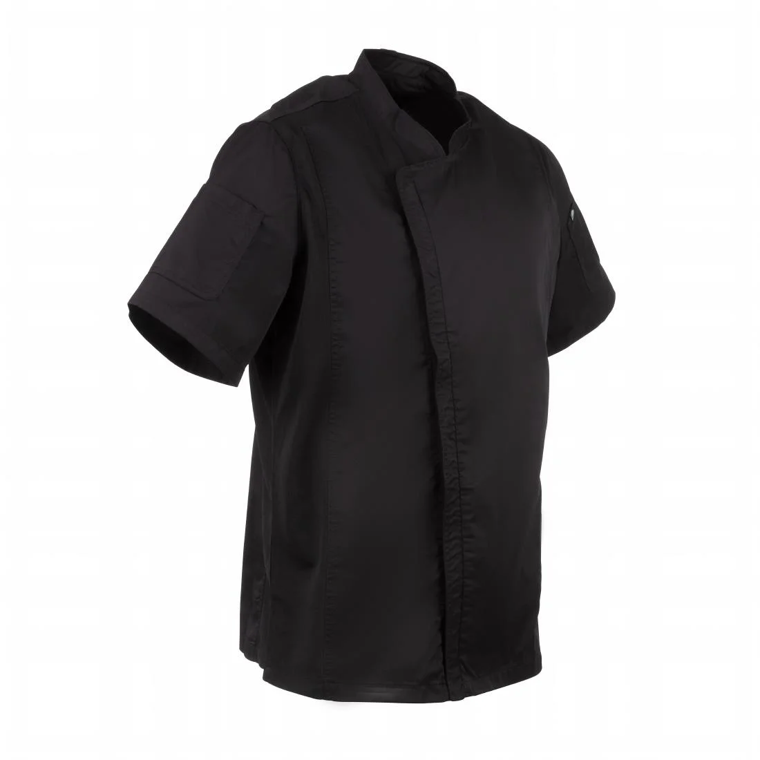 Chef Works Springfield Zipper Black Men's Chefs Jacket - Image 4