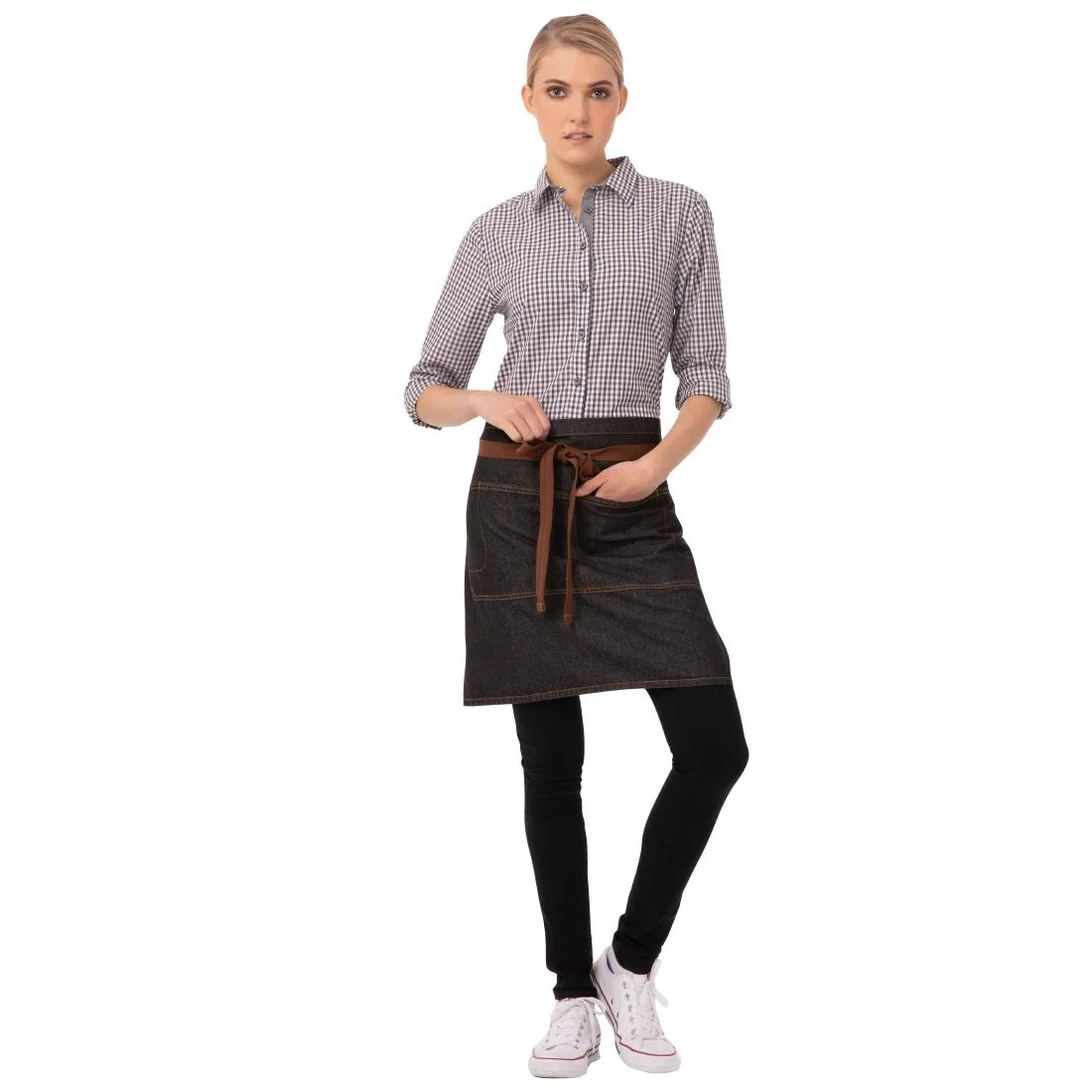 Chef Works Urban Memphis Half Bistro Apron Black - Image 2