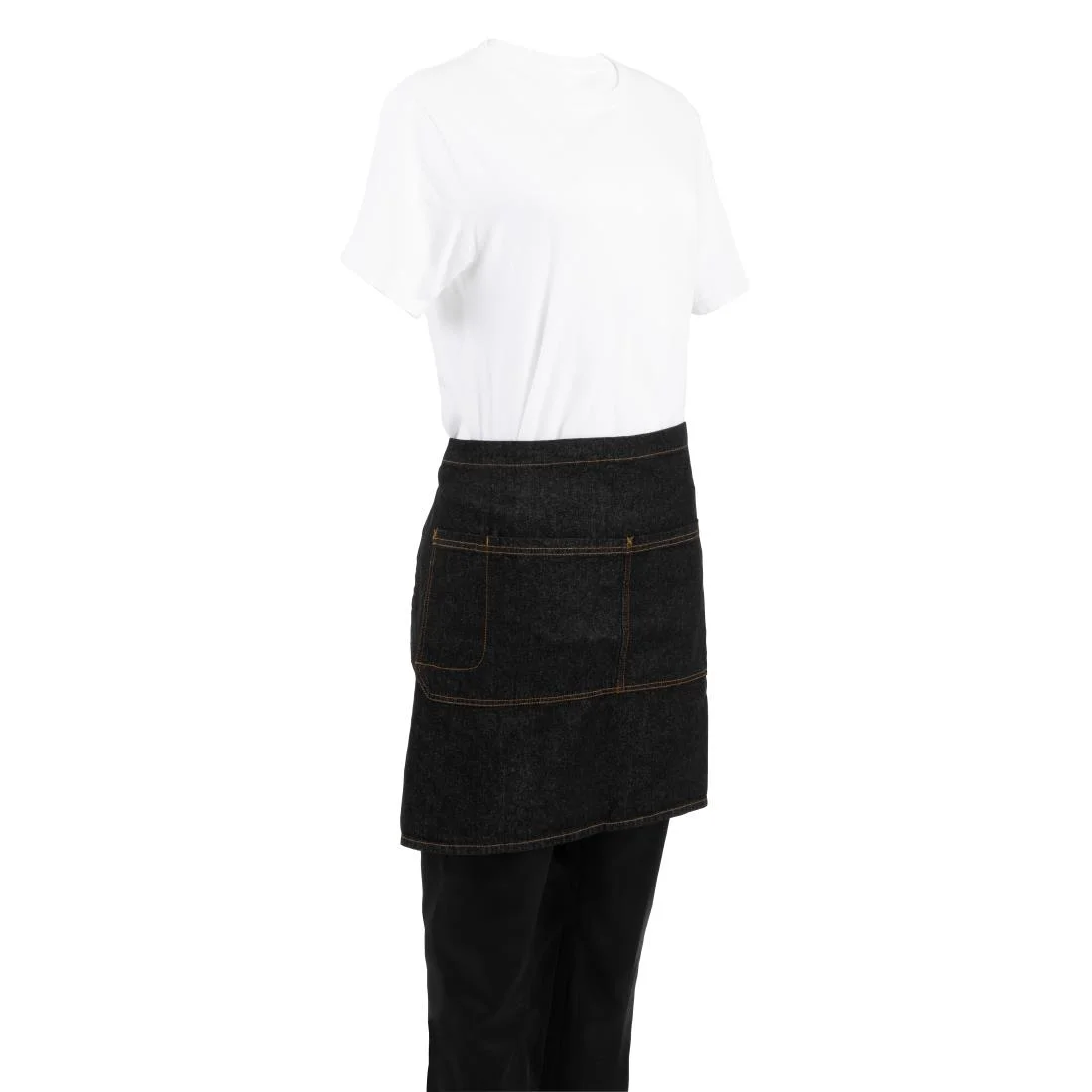 Chef Works Urban Memphis Half Bistro Apron Black - Image 4