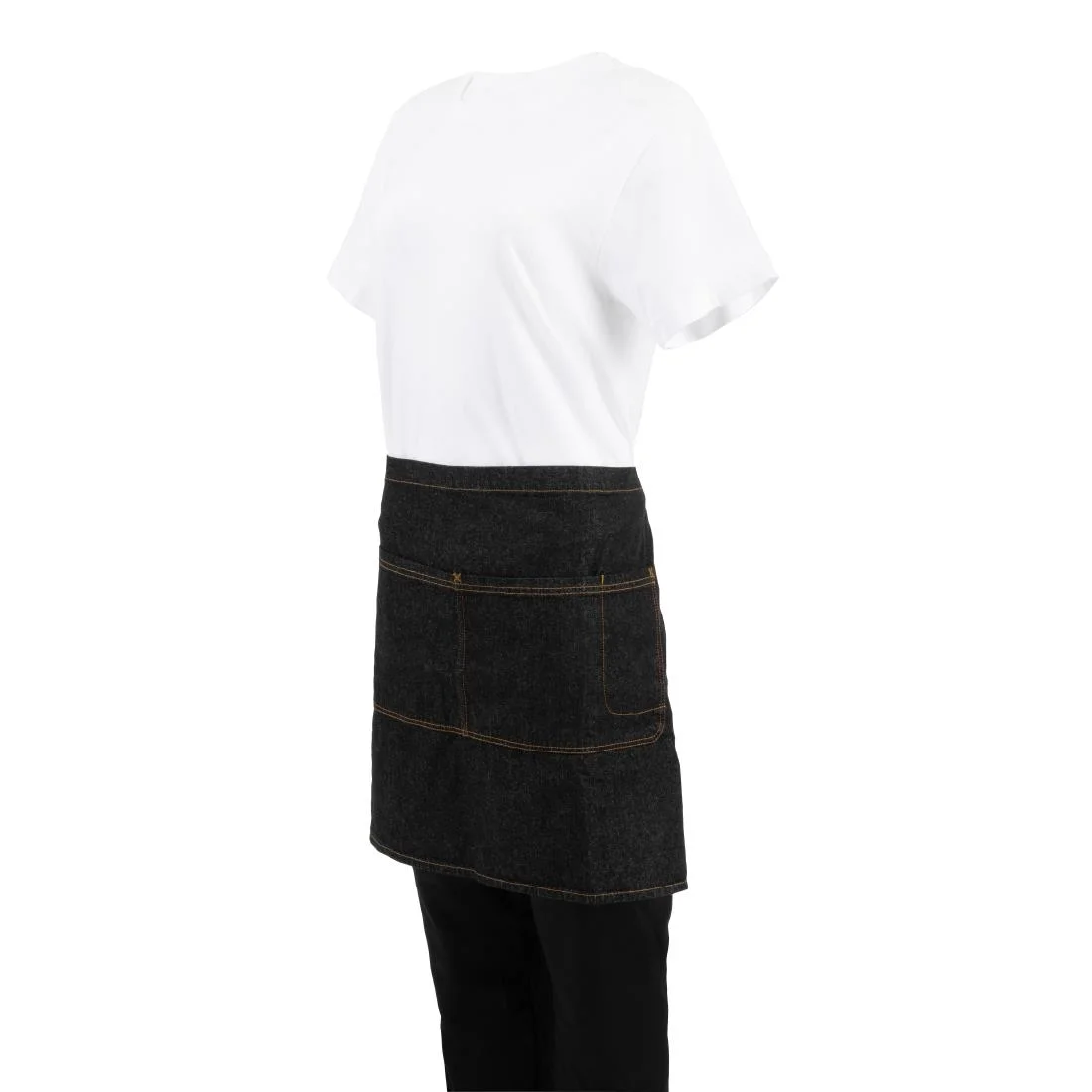 Chef Works Urban Memphis Half Bistro Apron Black - Image 5