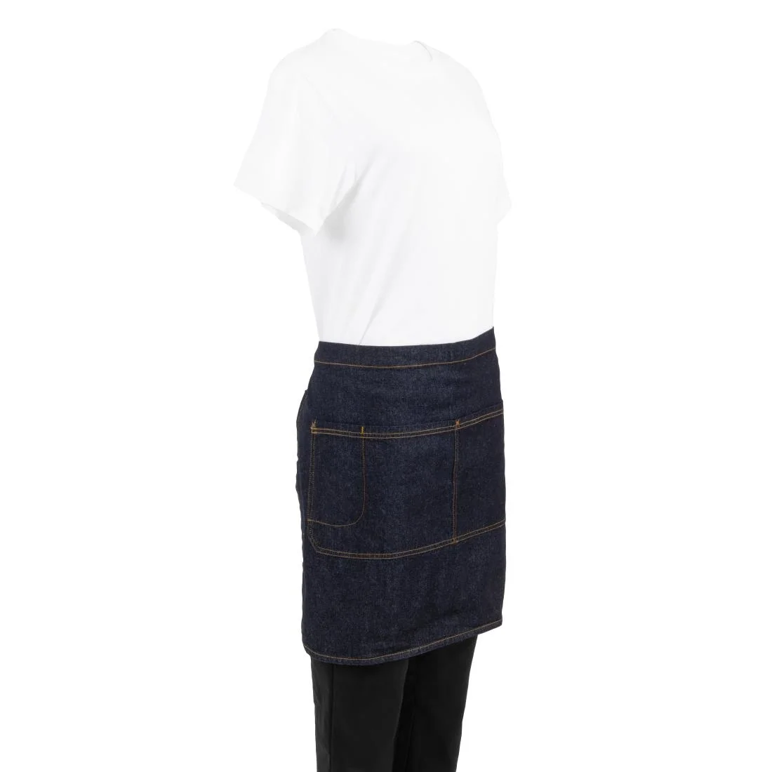 Chef Works Urban Memphis Half Bistro Apron Indigo - Image 4