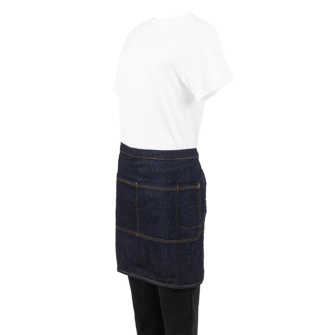 Chef Works Urban Memphis Half Bistro Apron Indigo - Image 5