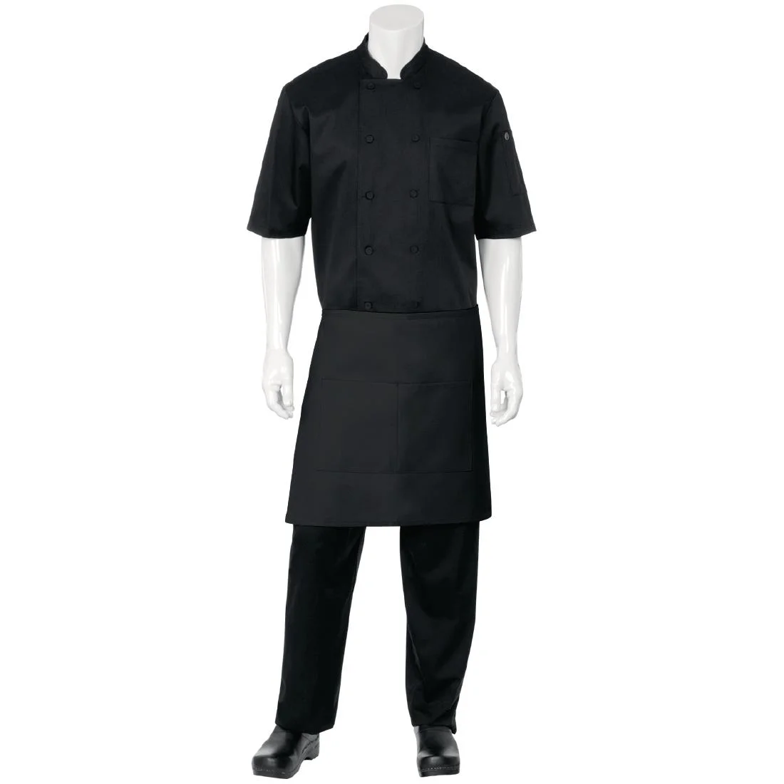 Chef Works Half Bistro Apron Black - Image 2