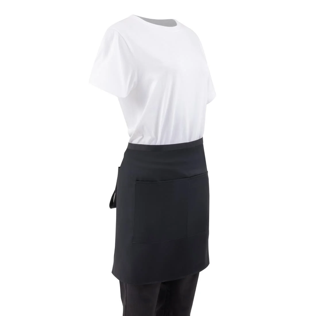 Chef Works Half Bistro Apron Black - Image 4